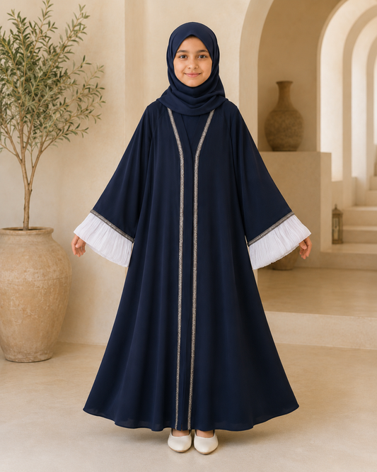 Navy Blue Kids Abaya