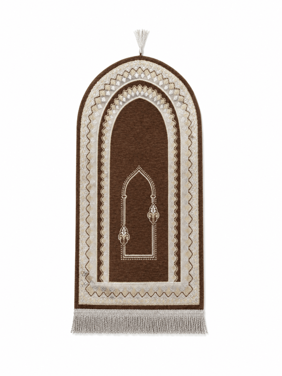 Pastel Brown Kids Prayer Mat - Adhkar