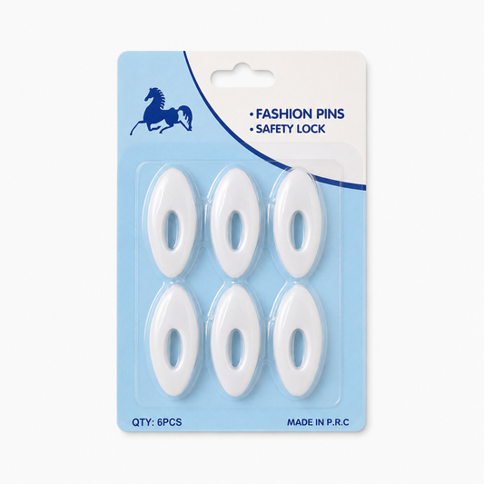 White Hijab Safety Pin