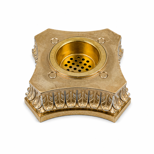 Mosque Brown And silver Bakhoor Burner