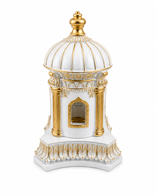 Mosque White And Gold Bakhoor Burner