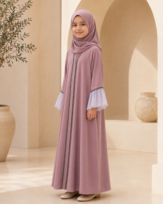 Pink Kids Abaya