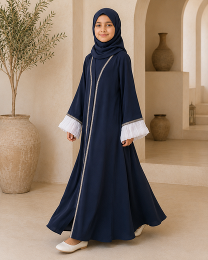 Navy Blue Kids Abaya