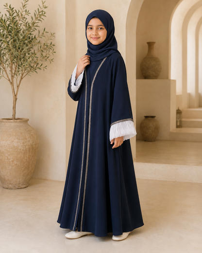Navy Blue Kids Abaya
