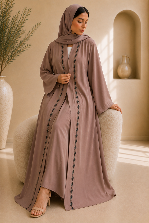 Beige Umbrella Abaya