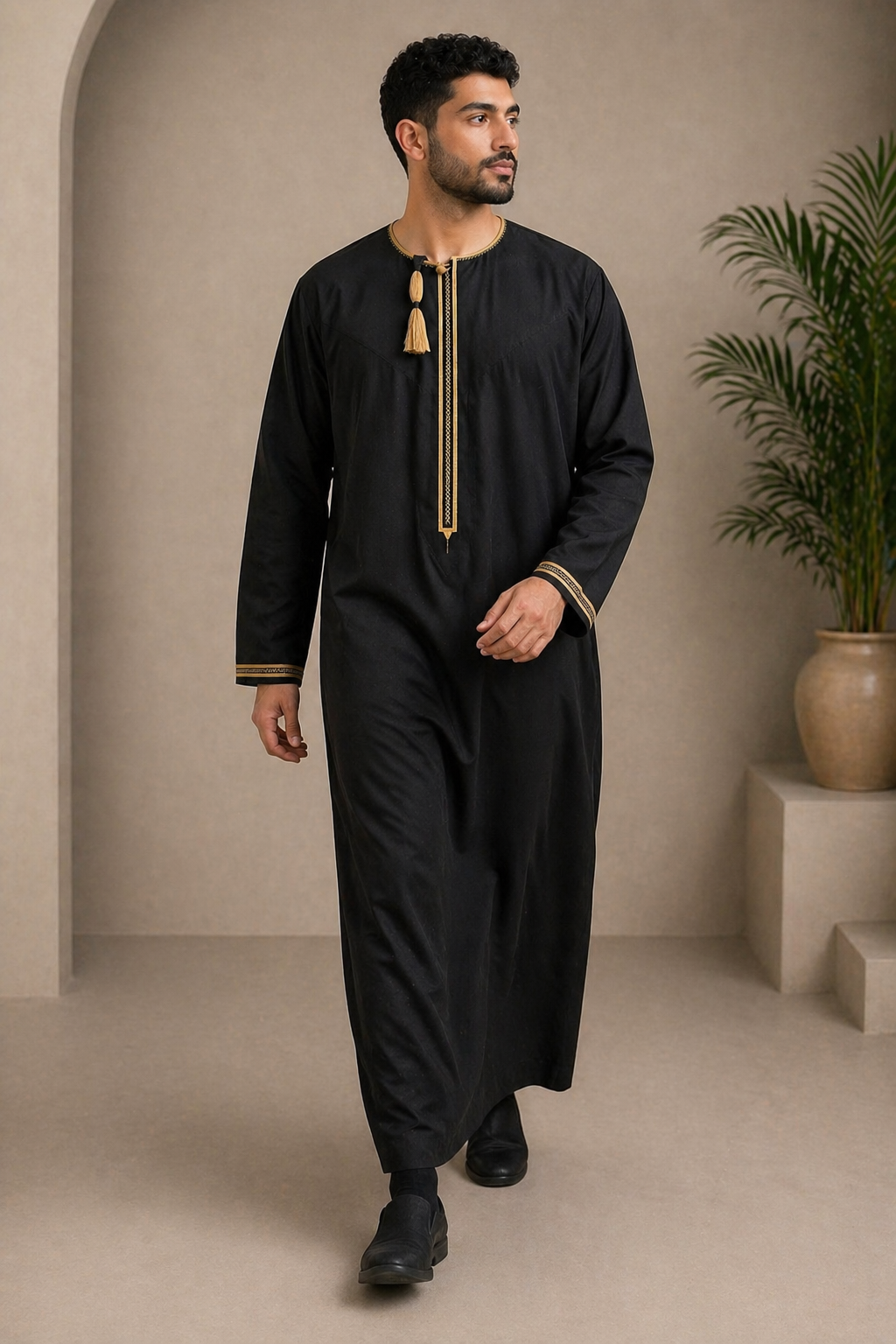 Black And Gold Omani Design