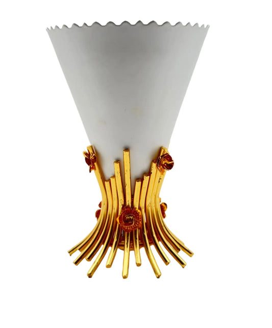 White And Gold Bakhoor Burner
