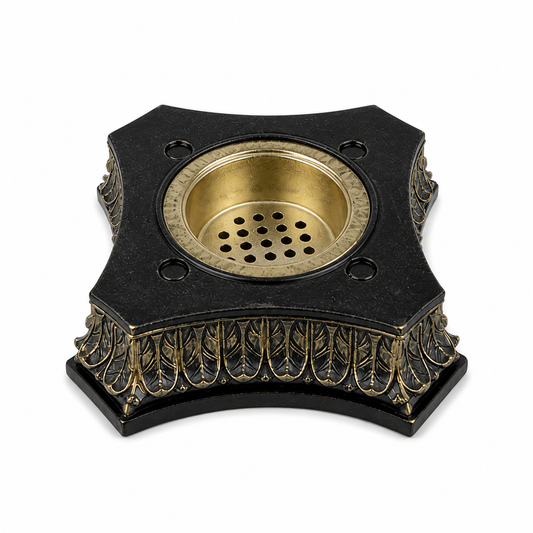 Mosque Black And Gold Bakhoor Burner
