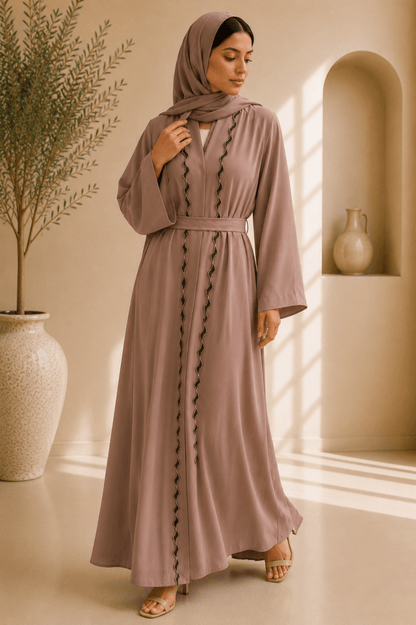 Beige Umbrella Abaya - Adhkar