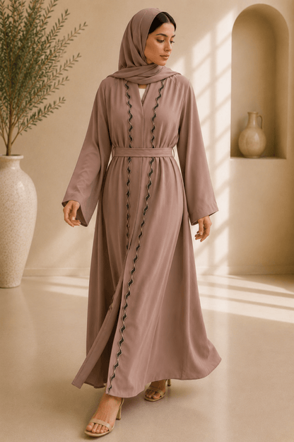 Beige Umbrella Abaya - Adhkar
