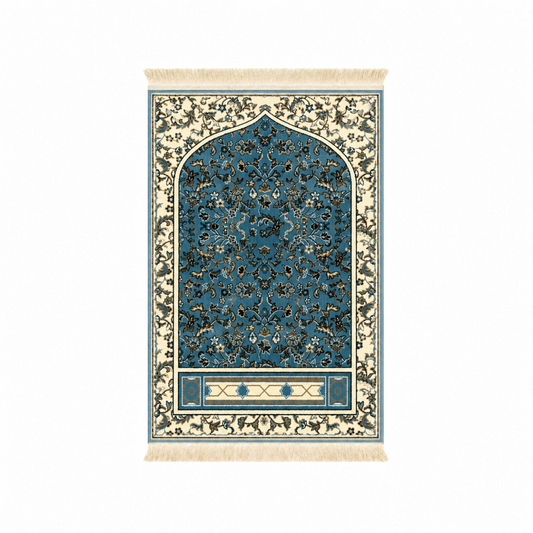 Blue Madinah Inspired Prayer Mat Mada - Adhkar