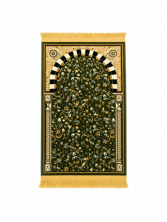 Green Madinah Inspired Prayer Mat Mada - Adhkar