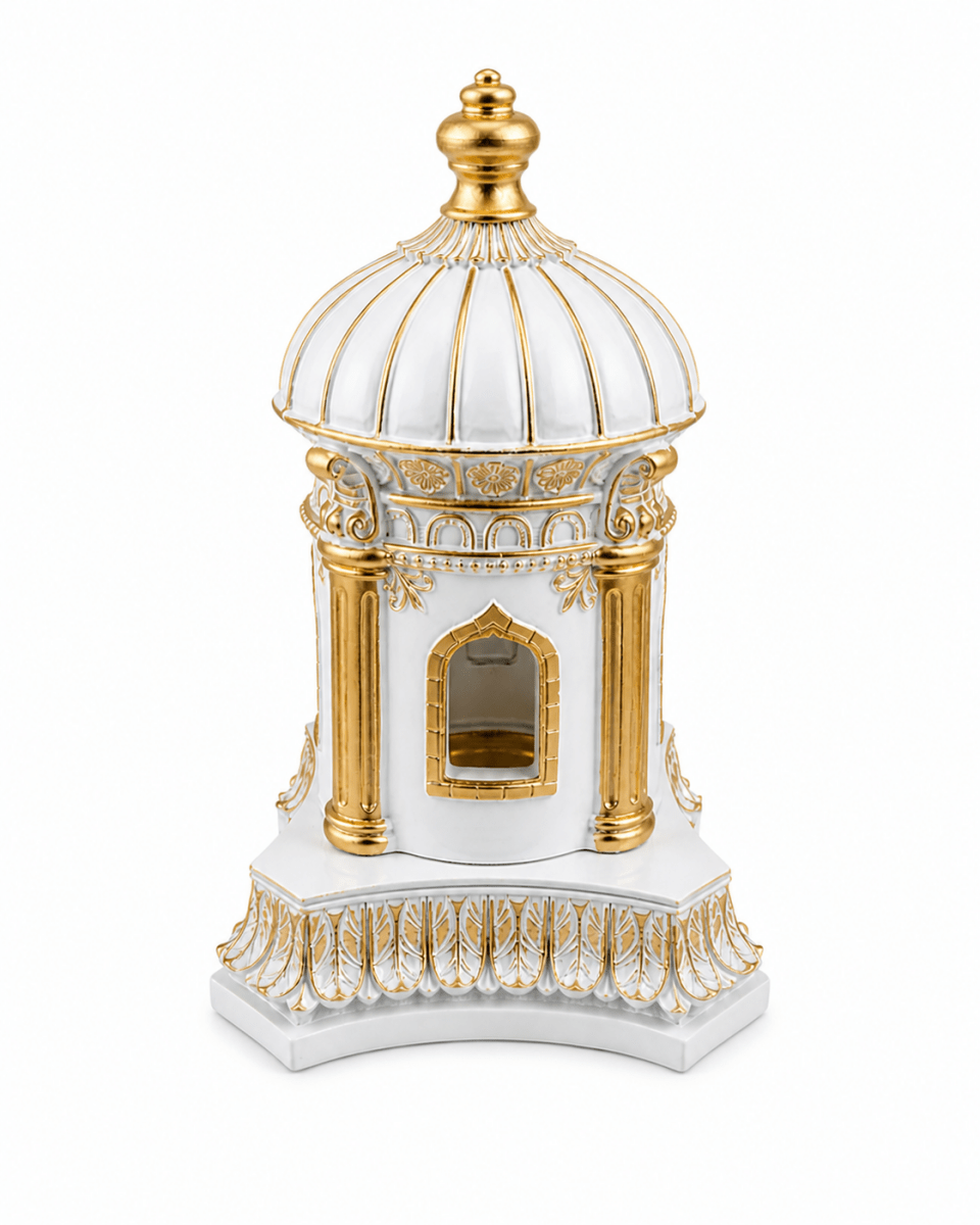 Mosque White And Gold Bakhoor Burner - Adhkar