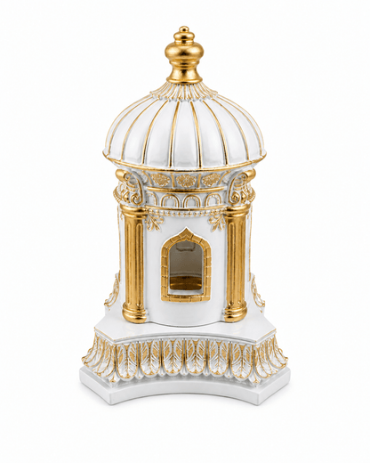 Mosque White And Gold Bakhoor Burner - Adhkar