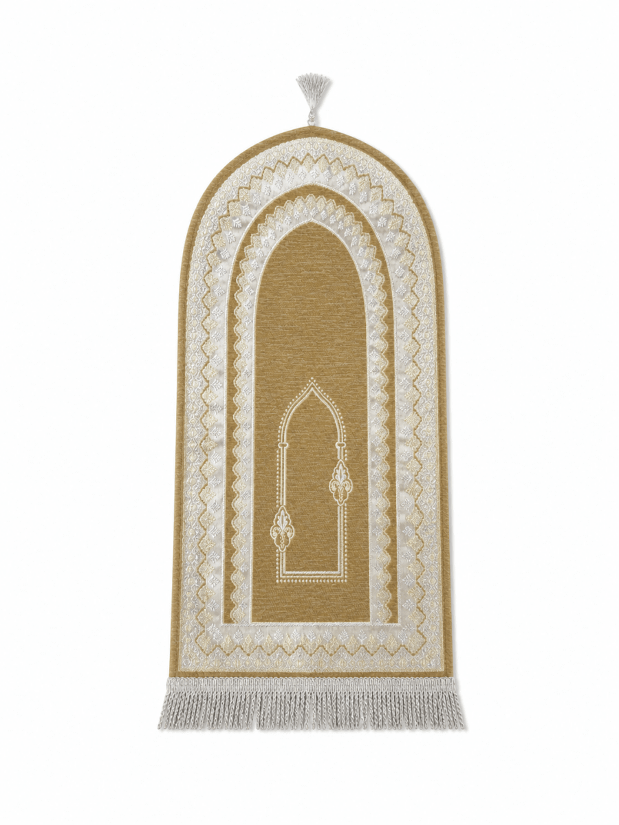 Pastel Beige Kids Prayer Mat - Adhkar