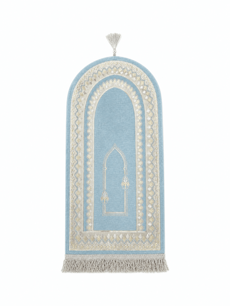 Pastel Blue Kids Prayer Mat - Adhkar