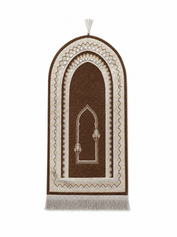 Pastel Brown Kids Prayer Mat - Adhkar