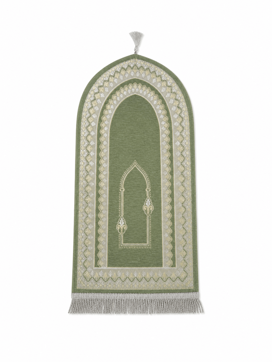 Pastel Green Kids Prayer Mat - Adhkar
