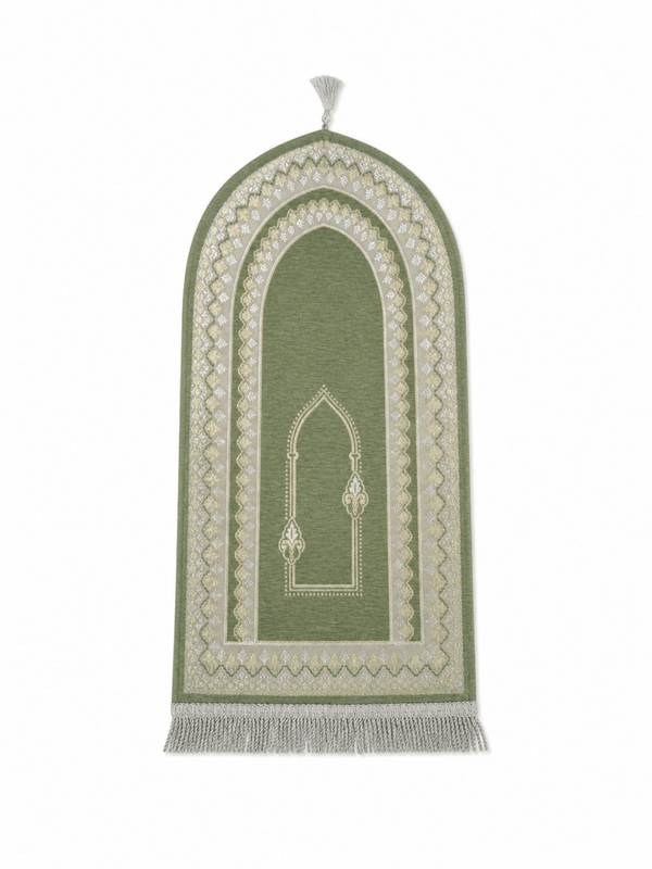Pastel Green Kids Prayer Mat - Adhkar
