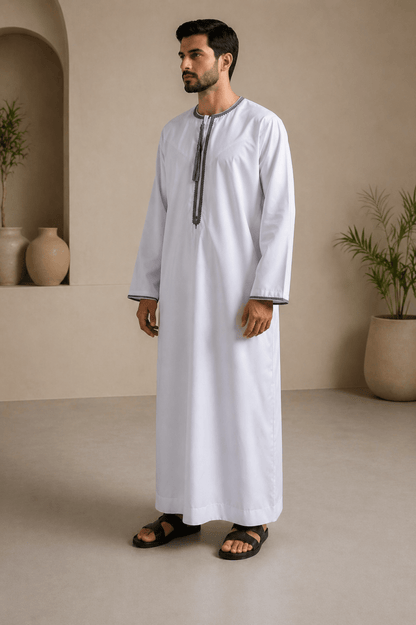 White And Grey Omani Design - Adhkar